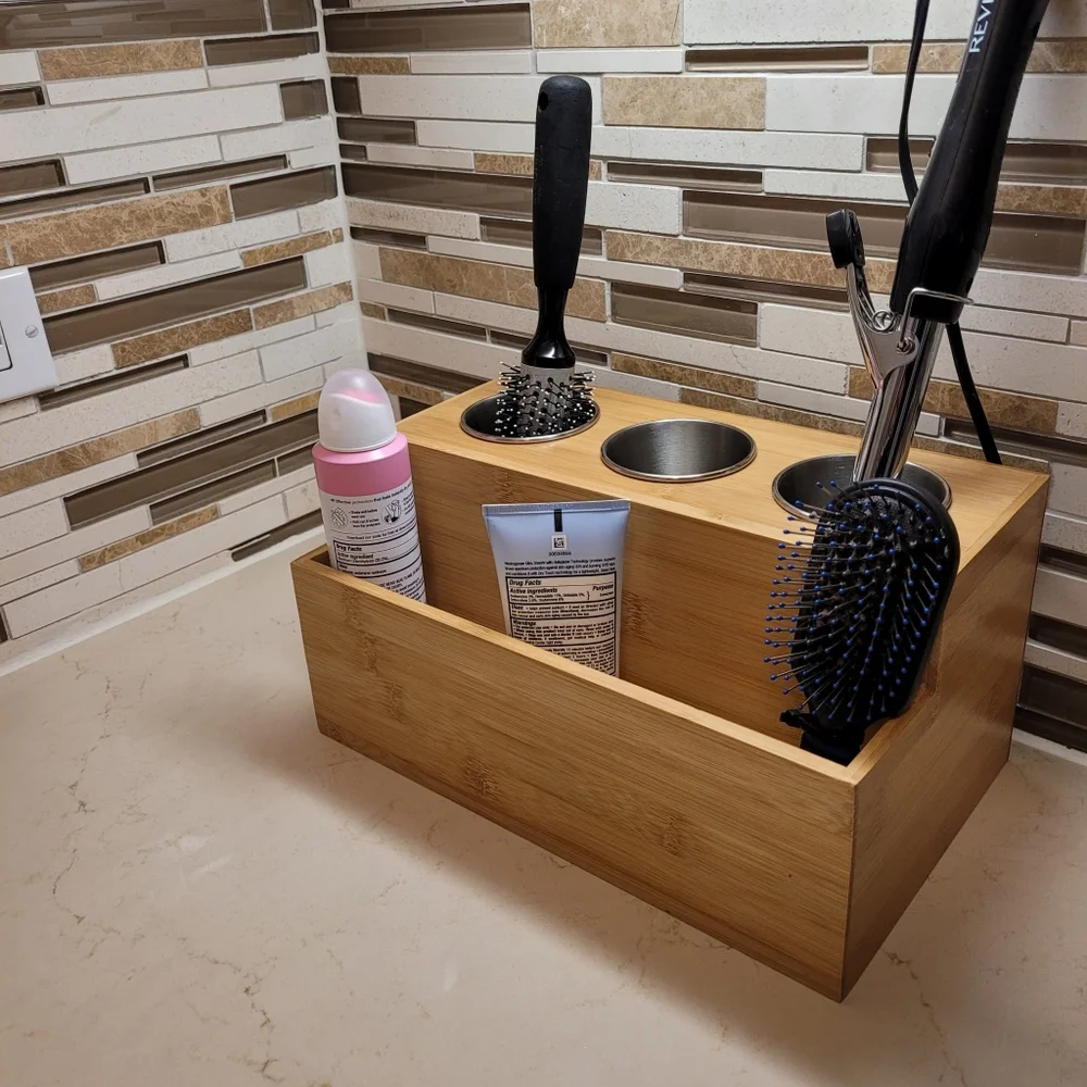 Brand new Bamboo Hair accessory Organizer for countertop or wall mounted